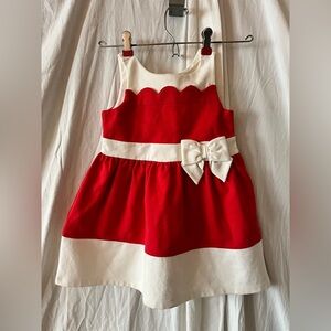 Janie and Jack 2T Toddler Girl Red Satin Bow Dress Holiday Party